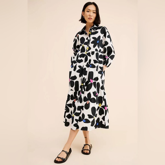 Maeve Dresses & Skirts - MAEVE by ANTHROPOLOGIE The Bettina Tiered Shirt Dress